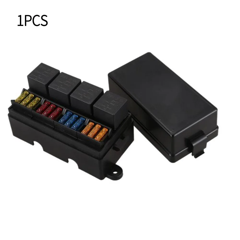 2022 Brand New Car Parts Car Shop Relay For Car Fuse Box 4 Pin Black Blade Type Fuse Holder With Fuse Terminal