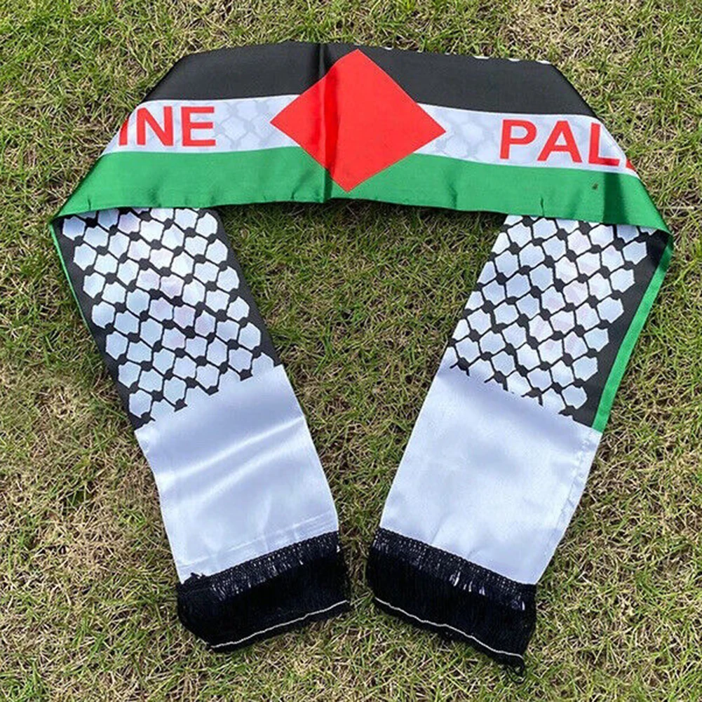 1-3pcs Palestine Flag Scarf Double Side Palestine Shawl Waterproof Palestinian National Flag Shawl Sunproof Colorfast