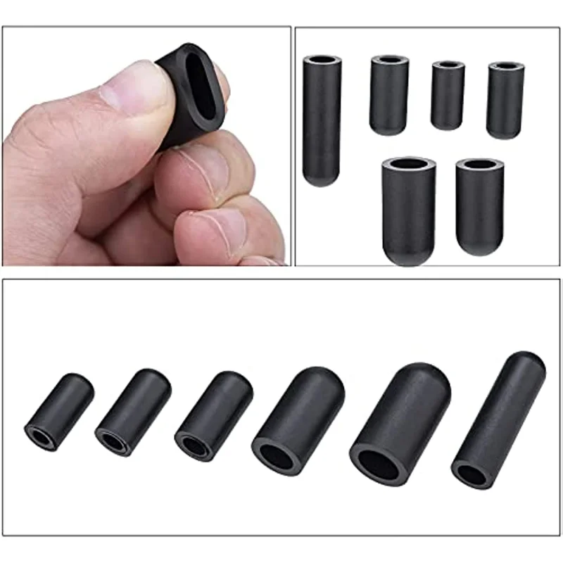 80pcs/box Black Vacuum Dust for Automobile Crburetor Rubber Dropper Cover ID 5/32 to 3/8 inch Carburetor Hose Cap Kit