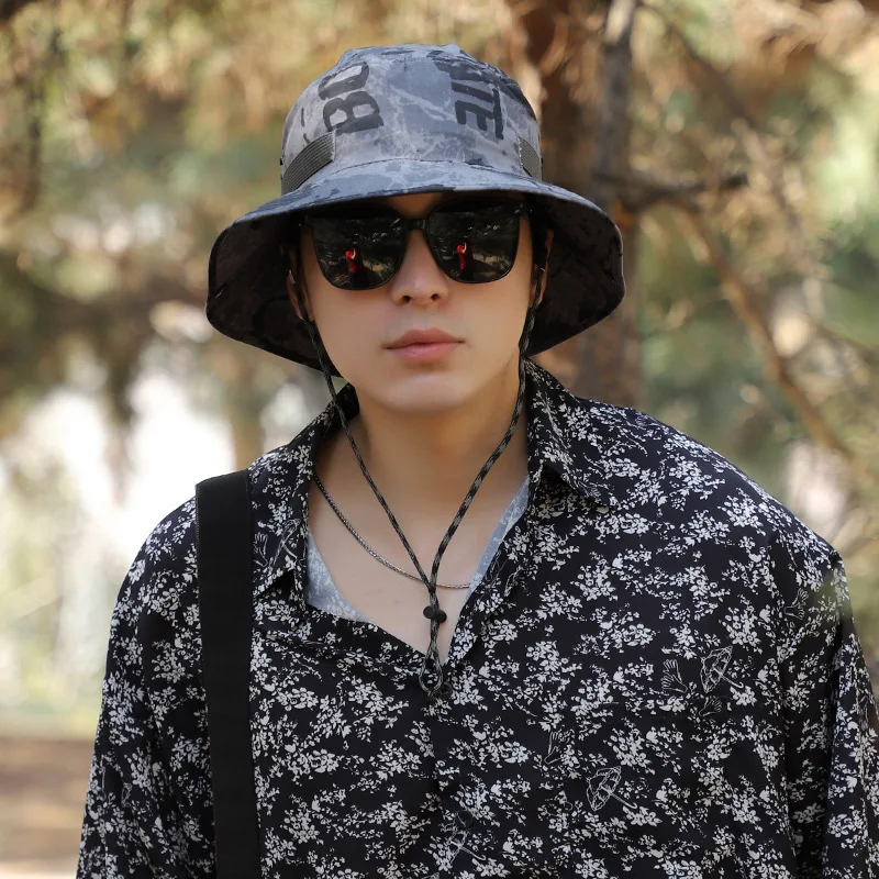 Hat Big Head Around The fisherman's Hat Hiking Casual Travel Sun Hat Male Summer Basin Cap Quick Dry Thin Large Hat For Men