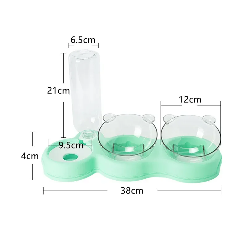 2025 Pet Cat Bowl Automatic Feeder 3-in-1 Dog Cat Food Bowl With Water Fountain Double Bowl new Drinking Raised Stand Dish Bowls For Cats