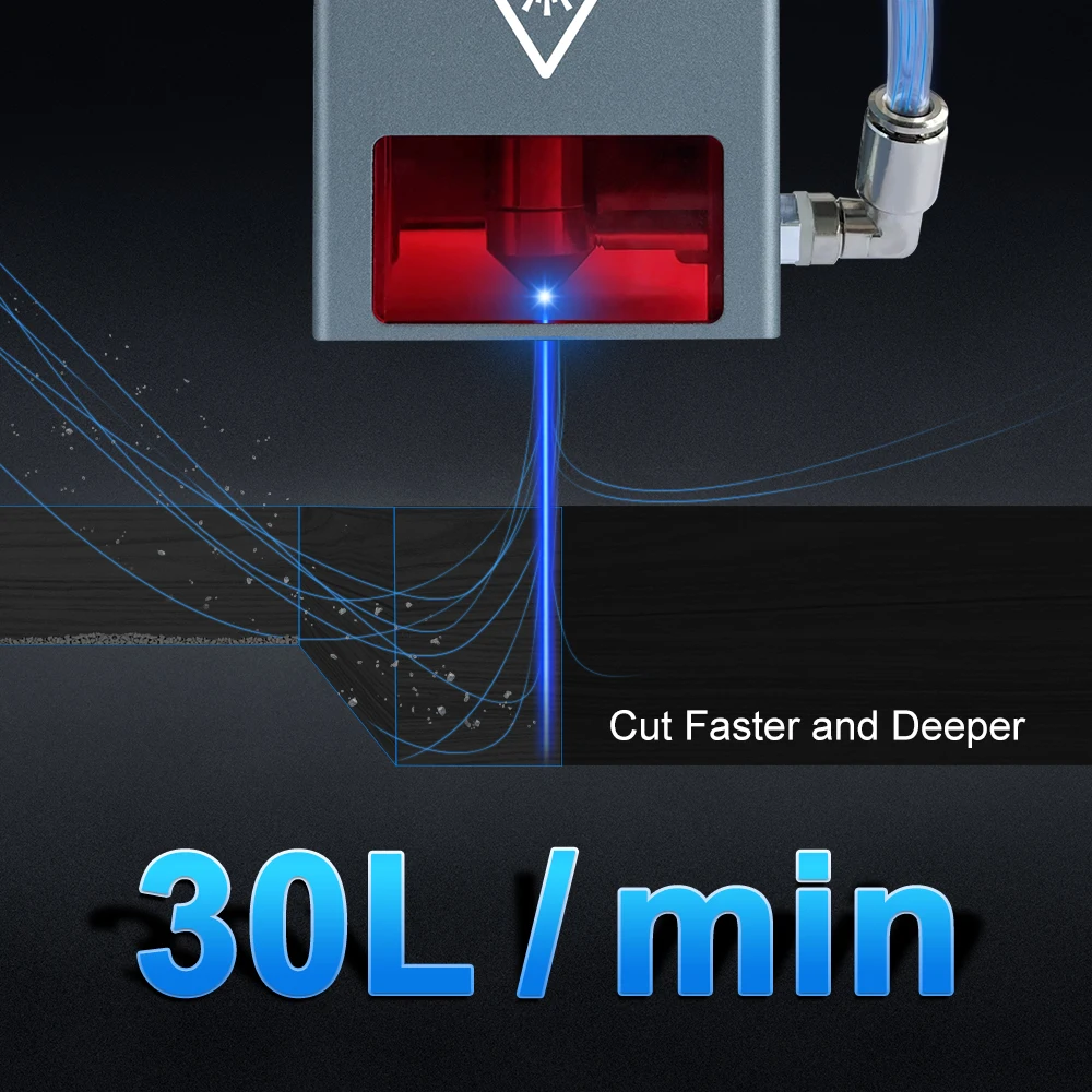 LASER new TREE Air Assist Pump 30L/Min Air Compressor Adjustable Speed Low Noise for CNC 2025 Laser Engraving hine Wood Working Tools