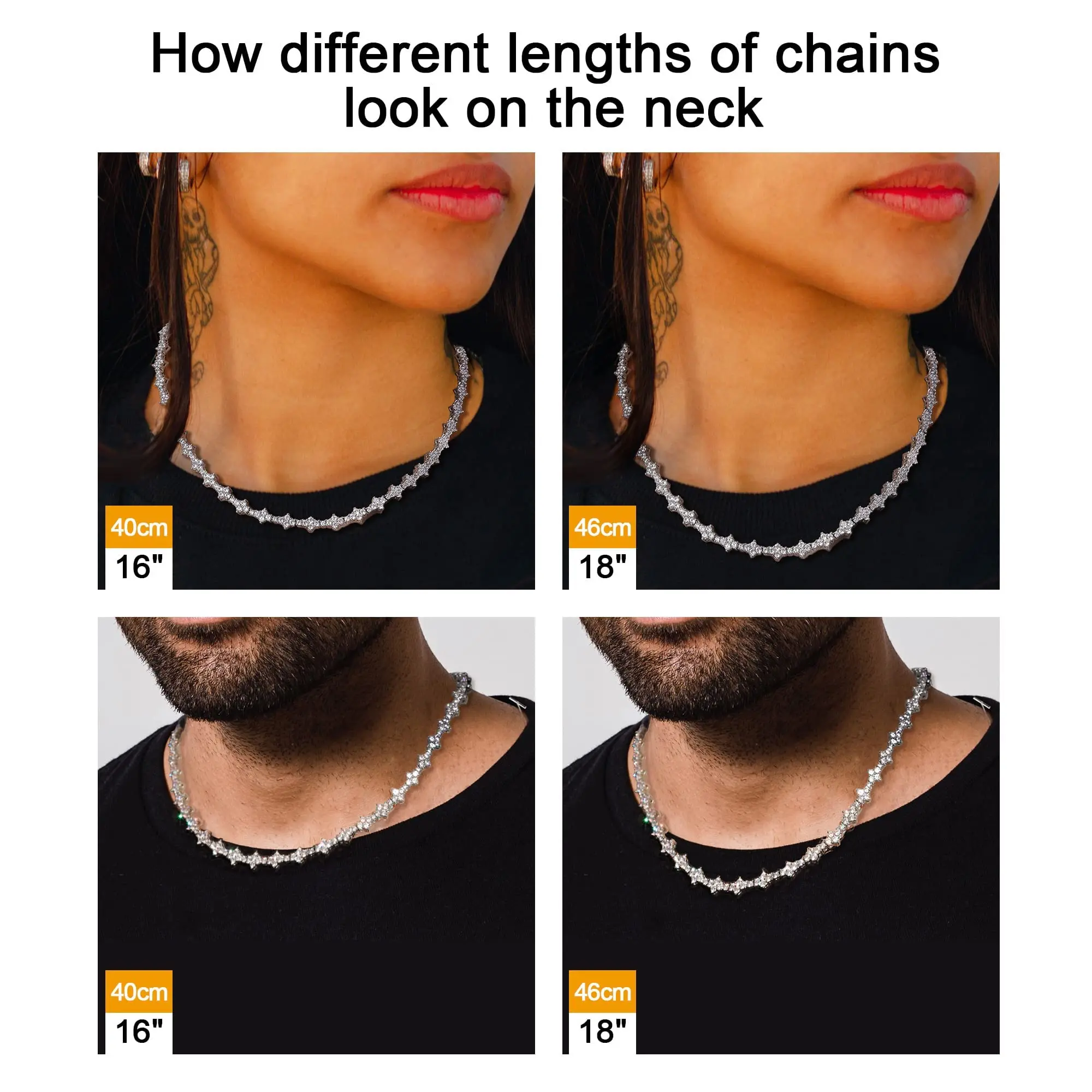 5A Cubic Iced Out Zirconia Classic Tennis Choker Chain 6.5mm Honeycomb Hip Hop Sier Gold Plated Necklace for Men Women Gift smile