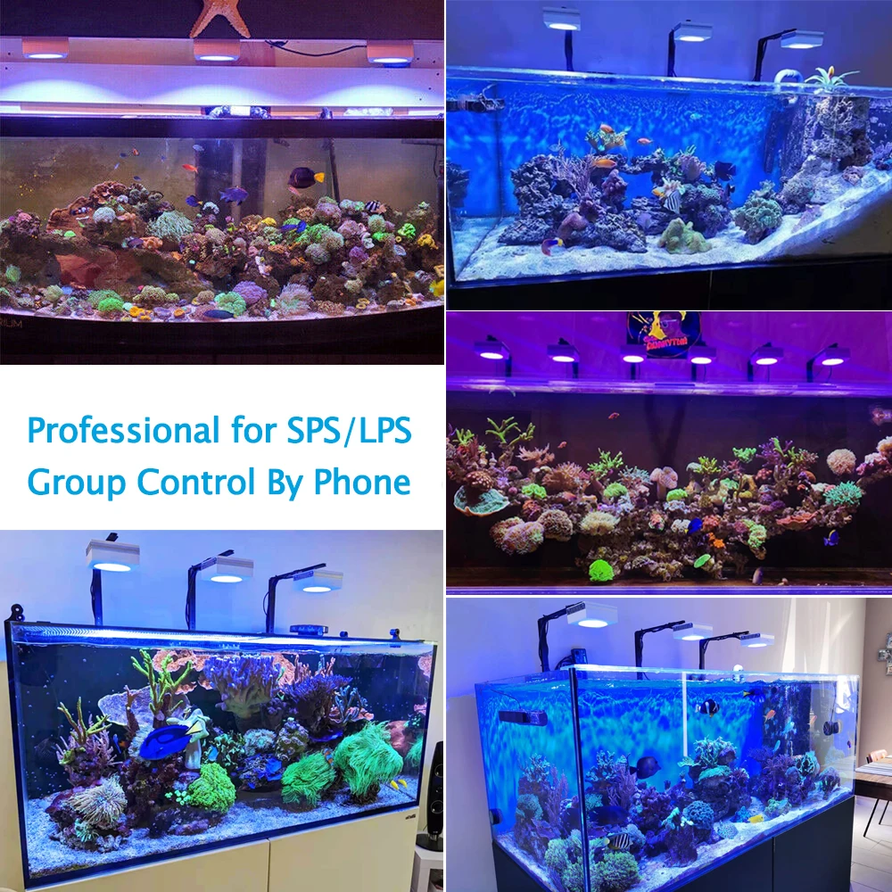 PopBloom RL90 WiFi new Led Aquarium 2025 Light Reef Light Aquarium Tank Saltwater Coral Reef Growing Seawater Marine Aquarium Tank Lamp