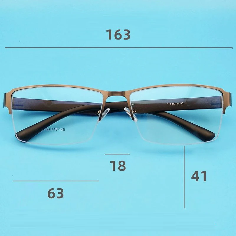 Vazrobe163mm Oversized Myopia Glasses Male Eyeglasses Frame Men Big Face Anti Blue Light 0 -100 150 200 250 300 Wide Spectacles