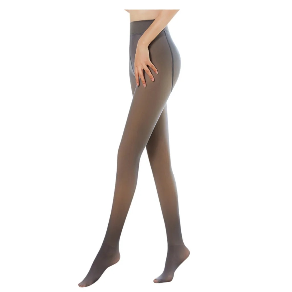 new Legs Fake Translucent Warm Fleece Pantyhose -Black/Gray/Coffee Original Black 2025 Skin Coffee Stockings Stocking Toiletry Accessorie