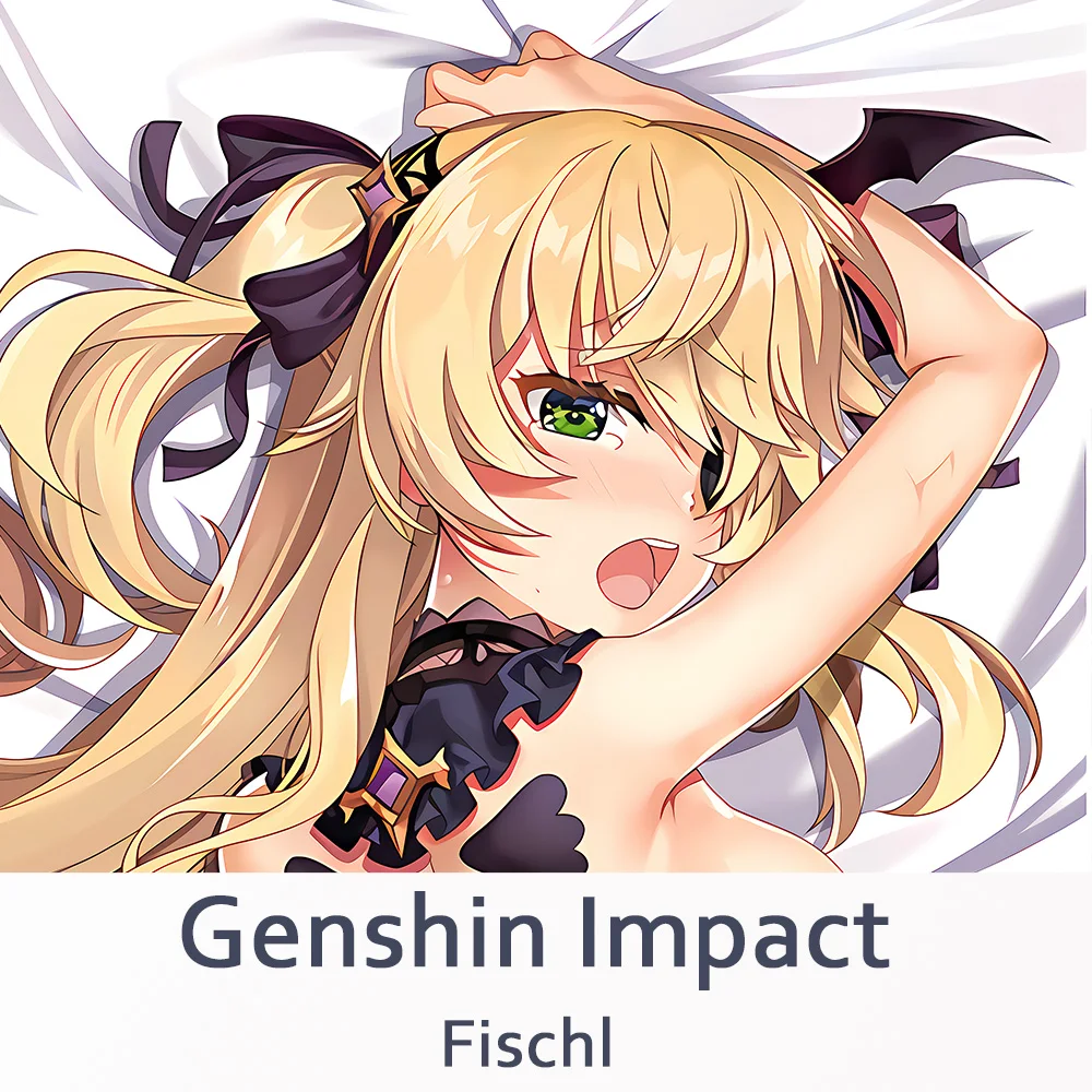Genshin Impact Fischl Pillow Case Peachskin Keqing Hing Body Pillow new 2025 Cover Bedding Dakimakura Pillowcase