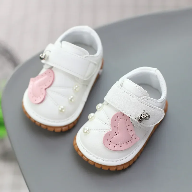 Cute Girls Squeaky Shoes for Babies Nice Design Toddler Mocassins with Bells Childhood Kids Girl Walking Shoes Children F05264