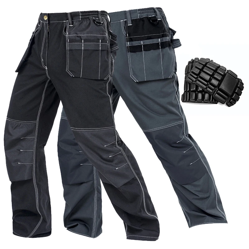 Cargo Pants Men with Knee Pads Carpenter Pants Men Workwear Multi Pockets Work Trousers Men Construction