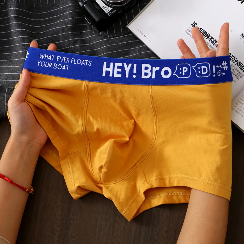 EXILIENS HEY Bro Boxer Men Underwear Calzoncillos Slips Hombre Mens Boxers Cuecas Masculinas BoxerShorts Man Panties M XL