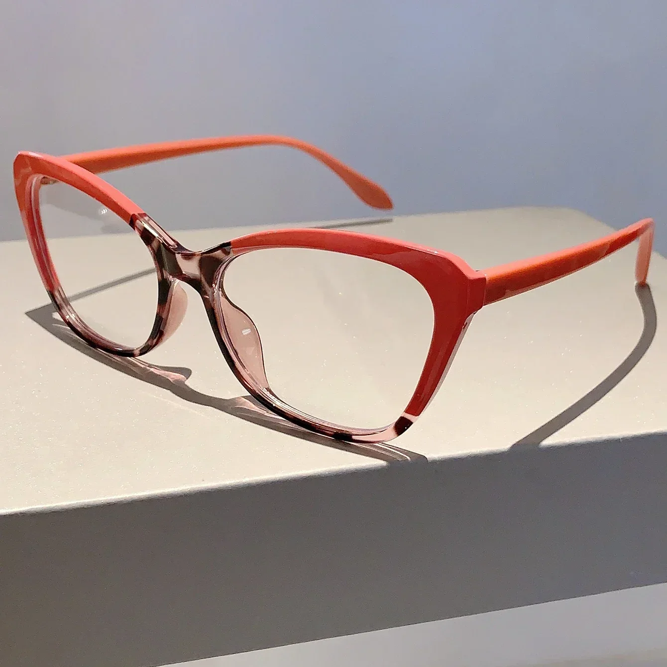 KAMMPT Vintage Cat Eye Women Eyeglasses Simple Multicolor Rim Blue Light Blocking Spectacles New Trendy Ins Brand Design Eyewear