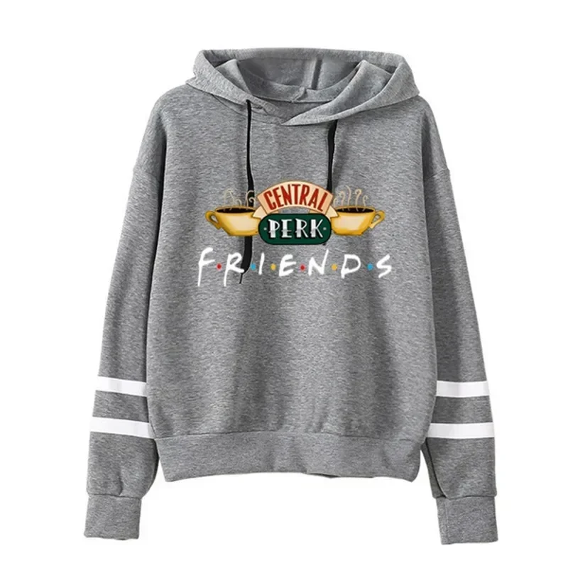 Friends Letter Printing Hoodies for Women Daily Sport Pullover Sweatshirt Casual Female Fleece Loose Outdoors Tops