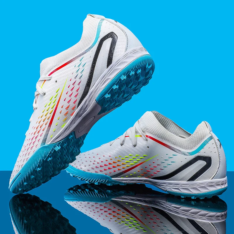 Men Soccer Shoes Adult Kids TF/FG High Ankle Football Boots Cleats Grass Training Sport Footwear Sneakers 35-45