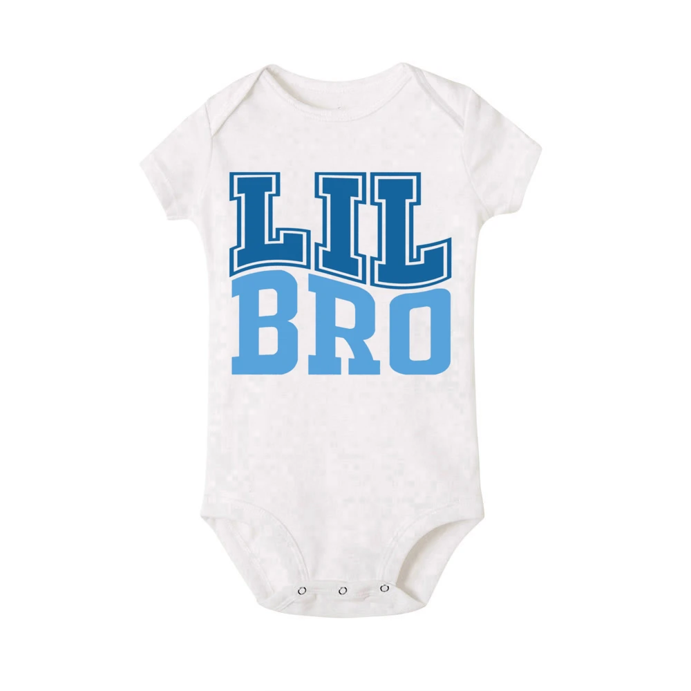 Big Bro Little Bro Print Sibling Outfit Tee Retro 2025 Family Matching Shirt Tops new Big Brother Big Sister T-shirt Baby Bodysuit Romper