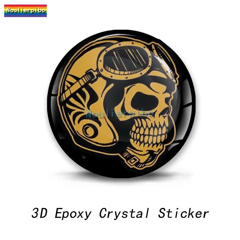 3D Stereo Dome Epoxy Horror Car Sticker ETRO Skull PVC Car Motorcycle Racing Helmet Trolley Case Phone Laptop Piano Vinyl Decal