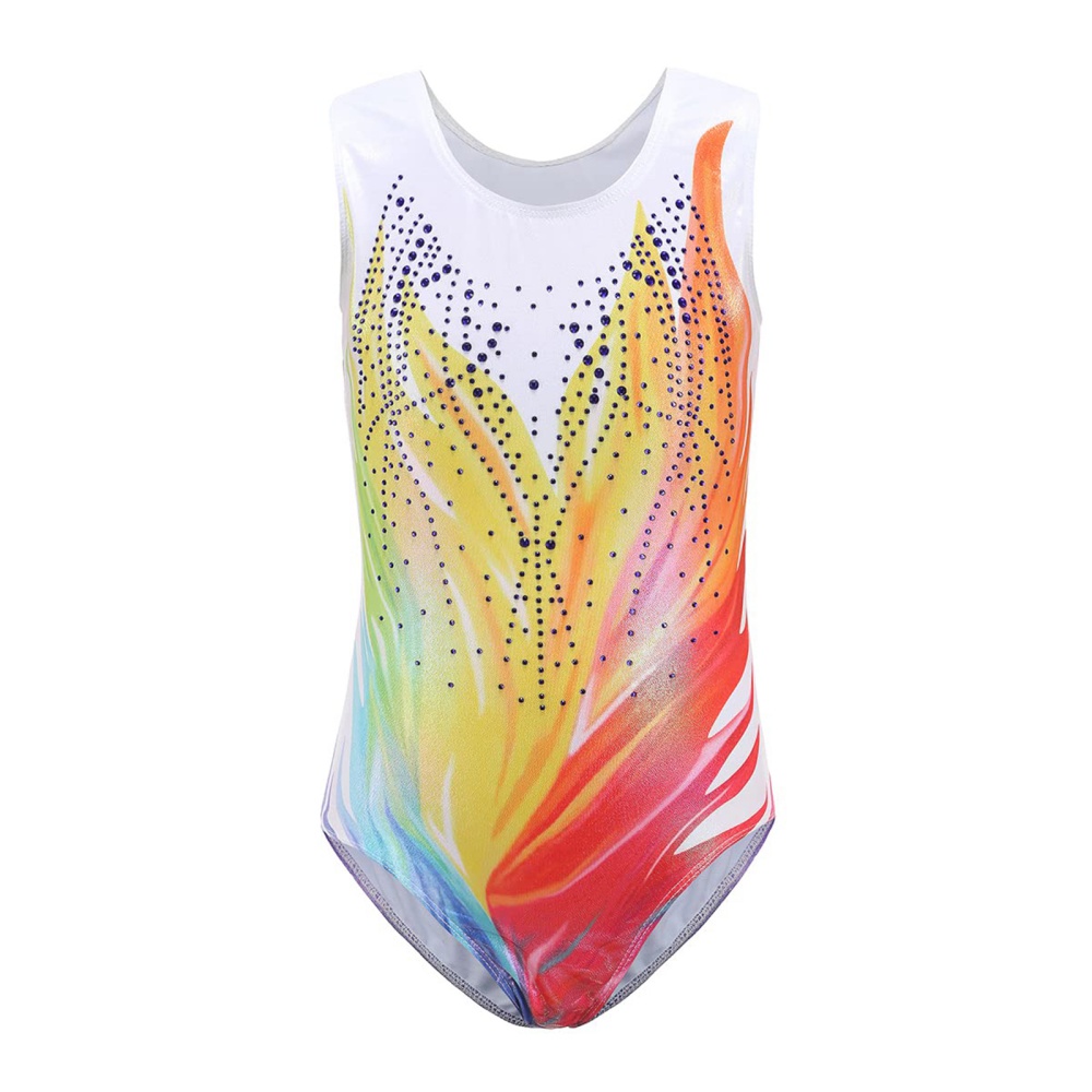 5-14 Years Girls Gymnastics Leotards Bronzing Dance Sleeveless/Long Sleeve Dancewear Kids Leotards Athletic Ballet Dress