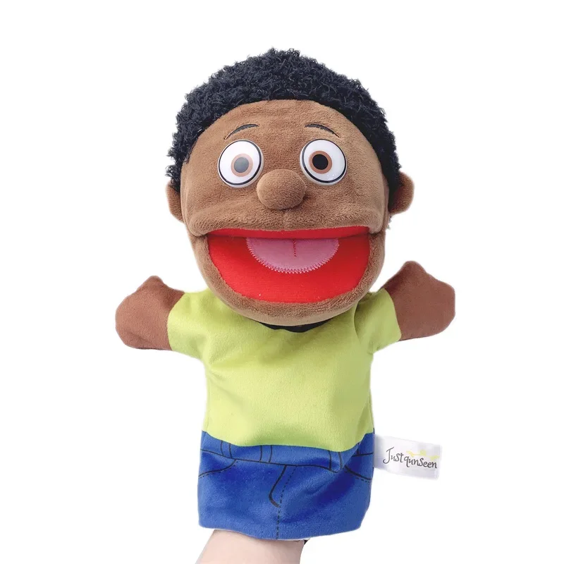 30-33cm Family soft plush doll Dad Mom Brother and sister plush doll Educational toy Kawaii hand finger puppet