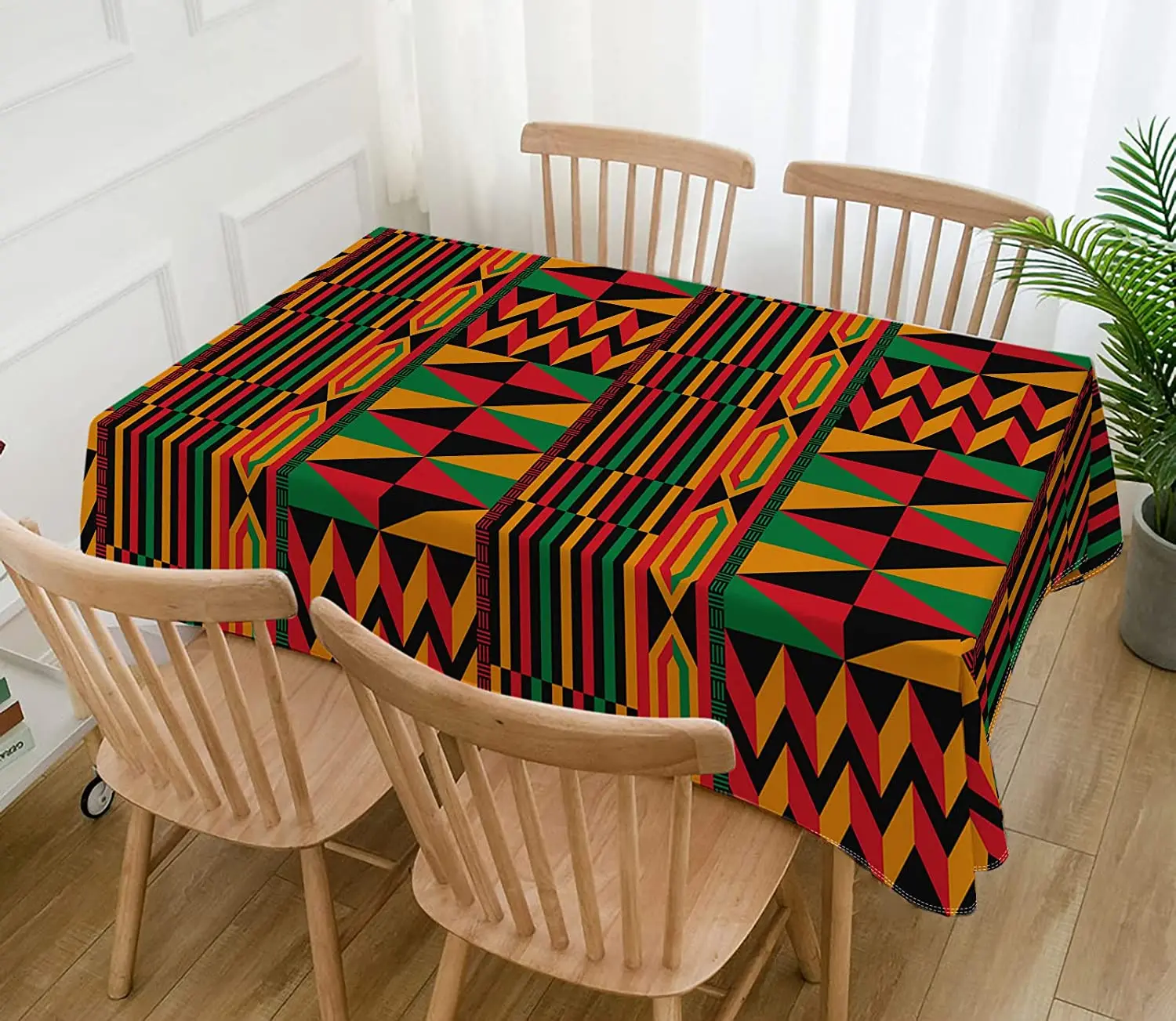 Juneteenth Black History Month Rectangle Tablecloth Kitchen Table Decor Kwanzaa Pan African American Tablecloth Party Decor 1d733 5 85e93