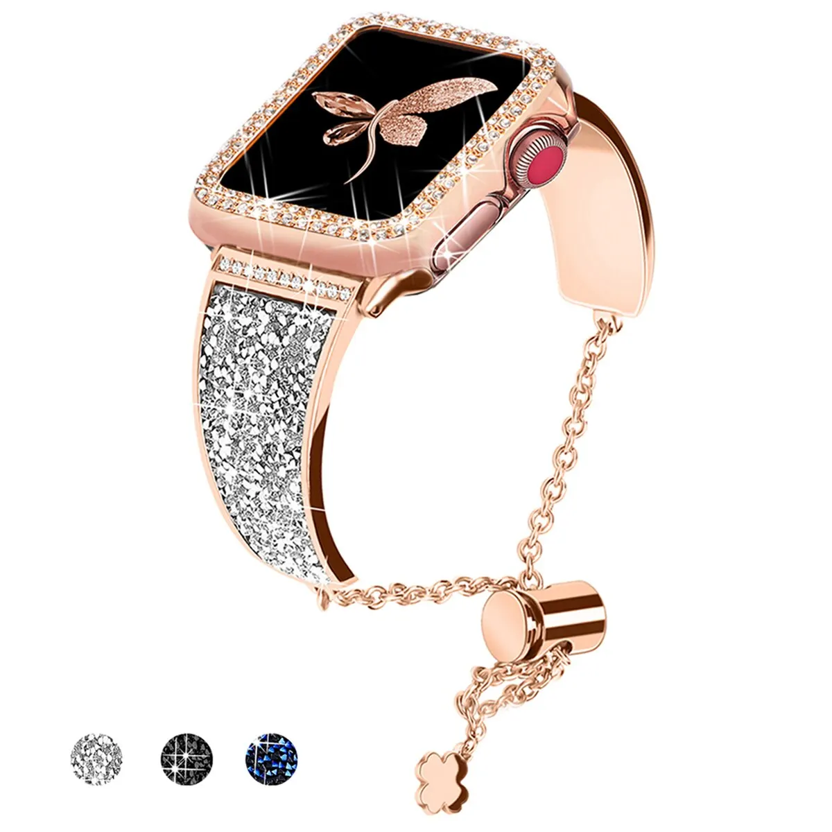 Women Starlight Metal Strap For Apple Watch Ultra Band mm Dia Charm Bracelet IWatch Series SE