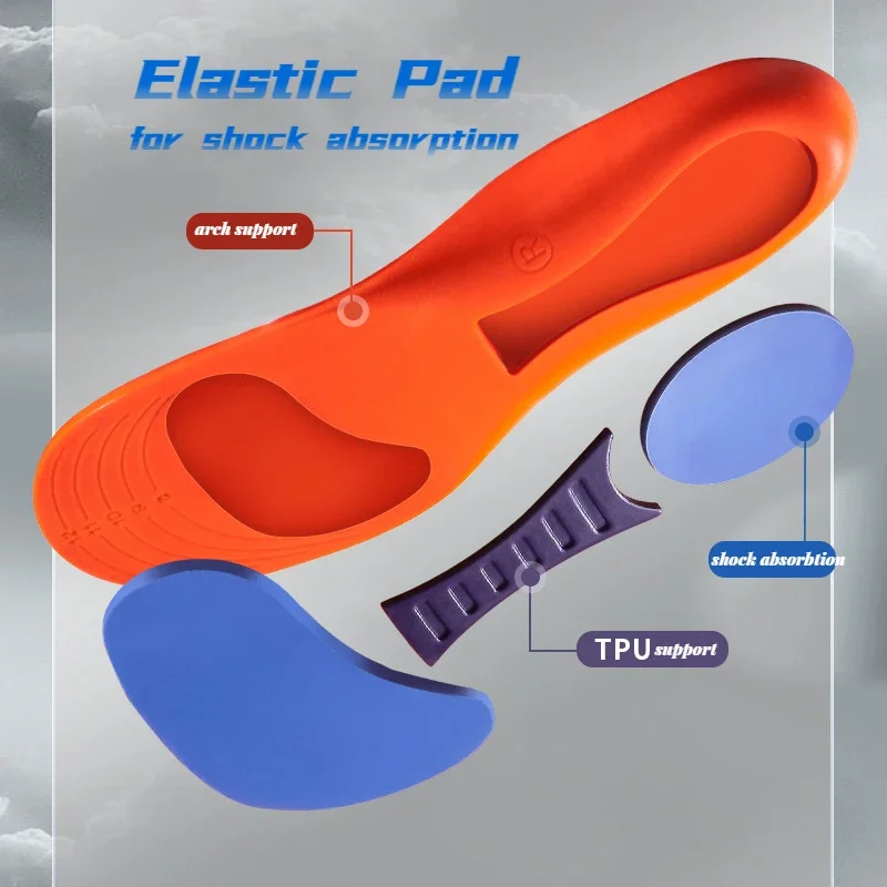 4D Sports Insoles Soft Men's Deodorant Insole Flat Arch Support Full new Pad Elastic Massage Insole 2025 For Running Soles Hightechnology