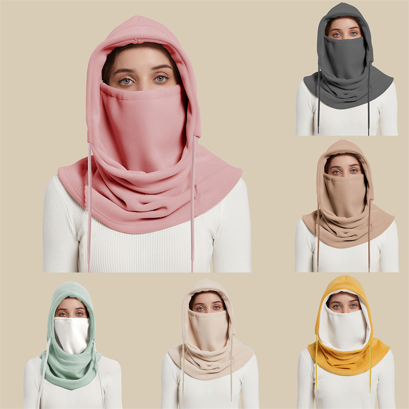 Unisex Cycling Cap Fleece Balaclava Full Ski Winter Windproof Outdoor Sports Bib Hood Mask Warm Hat Face Warmer