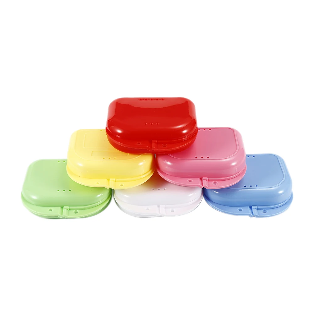 Home new Retainer 2025 Denture Storage Box Partial Denture Bath Case Orthodontic Small Teeth Box PP Box With Hole Storage Boxes
