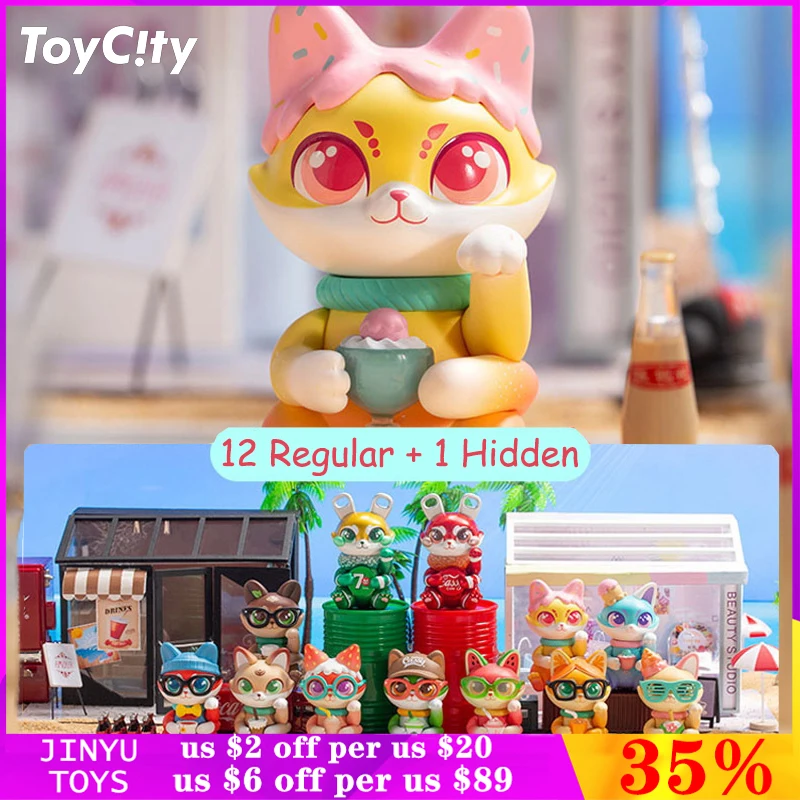 new Original Cassy Cat Drinks Series Blind Box Cute Animal Anime Figure 2025 Surprise Kids Toys Children's Holiday Gift Desktop Ornaments