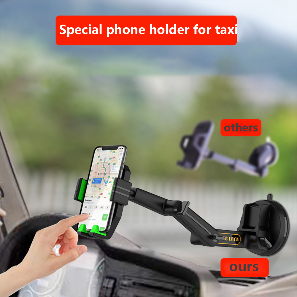 Universal Truck Cellphone Mount Mobile Phone Holder Stand Adjustable Long Arm Windshield Mobile Phone Mount for iPhone