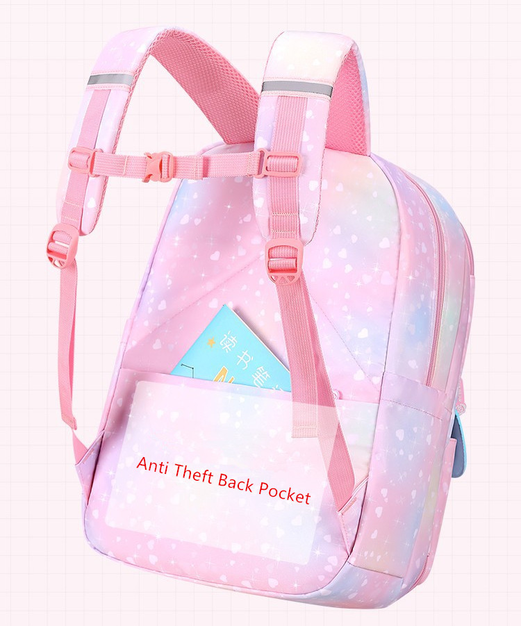 Fengdong children school bags for girls cute rainbow school backpack kawaii book bag elementary school backpack girl mochila