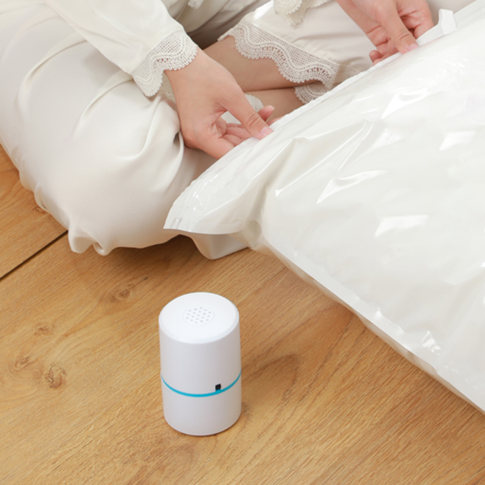 Portable Electric Pump Compressed Bag Travel Vacuum Bag Pump Mini Vacuum Sealer Machine Space Saver for Clothes Food Organizer