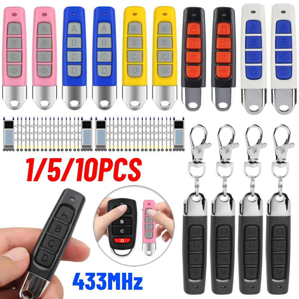 1/5/10pcs 433MHz Copy 2025 Remote Control 4 Keys Garage new Gate Door Opener Duplicator Remote Controller Learning Code Cloning Car Key