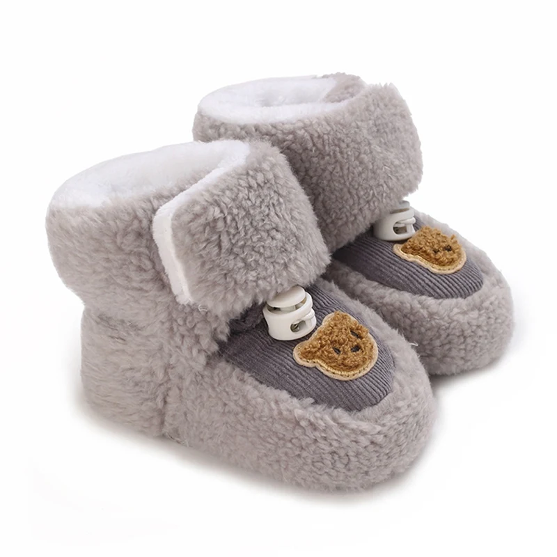 Newborn Soft Boys Girls Prewalker Shoes new Fleece Winter Boots Non-Slip Sole 2025 Baby Socks Shoes Warm Boots for Toldders Firstwalkers