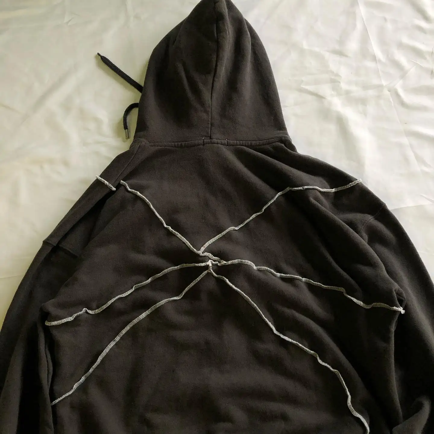 Streetwear Retro Hoodie Y2K Hip Hop Abstract Graphic Patch Oversized Hoodie Sweatshirt Mens Punk Rock Pullover Hoodie Clothes