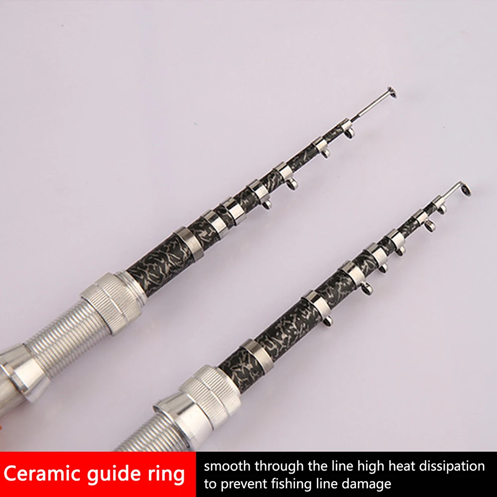 Mini Pocket Fishing Pen Portable Telescopic Fishing Rod For Raft Boat Bridge River Lake Sea Saltwater Freshwater Fishing