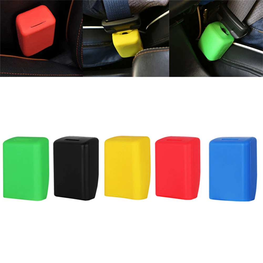 Seat Buckles Colorful Belts ddmysmile Protective Covers Silicone Universal Car Safety Anti Scratch Dust Case Car Interior Accessory Smile