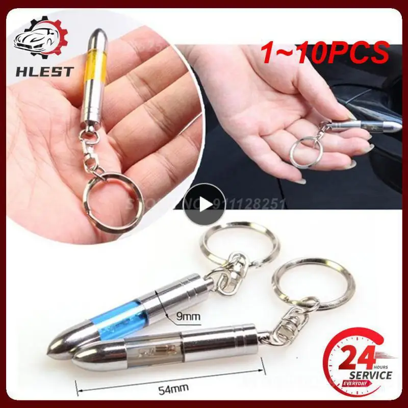 1~10PCS Anti-Static Keychain Car Body Static Eliminator Discharger High-Voltage Portable Key Ring with LED Light Interior