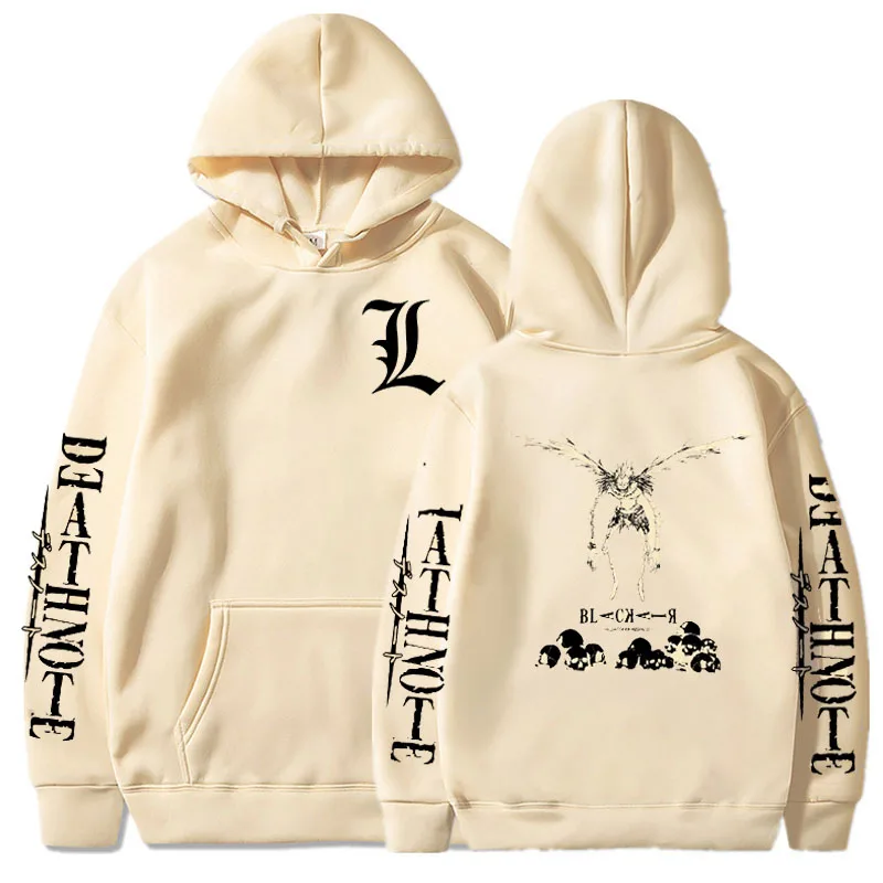 Men Womens Hoodies Jacket Hip Hop Death 2025 Note Print Hoodie Haruku Gothic Kpop Hooded Sweatshirt Black Hoodied y2k new Clothes Tops