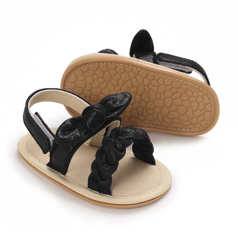 0-18 Months Baby Girl Summer Sandals Cute 2025 Bow Non-Slip Rubber Sole Infant Babies new Kids First Walkers Sandals 4 Colors