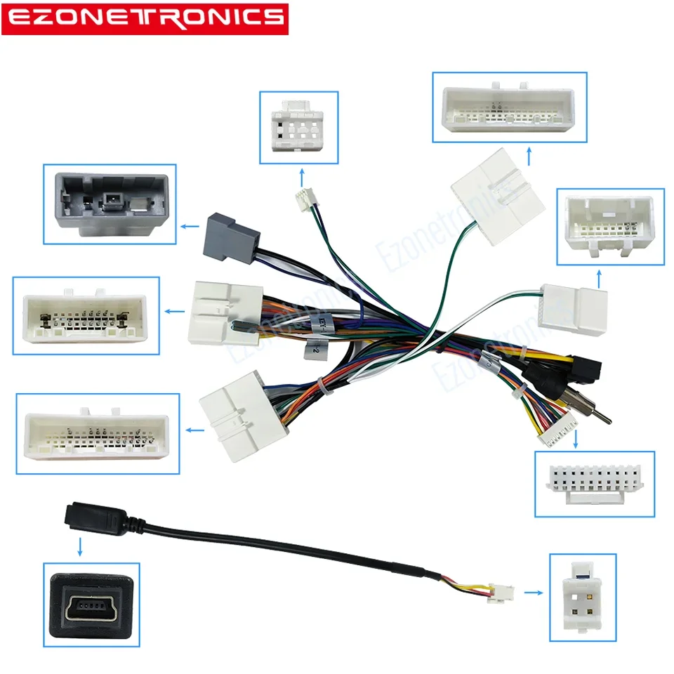 Car Radio Player Cable Plug Canbus Fitting Adaptor Dash Kits For Nissan SYLPHY SENTRA KICKS Qashqai X-Trail NAVARA Terra RZC