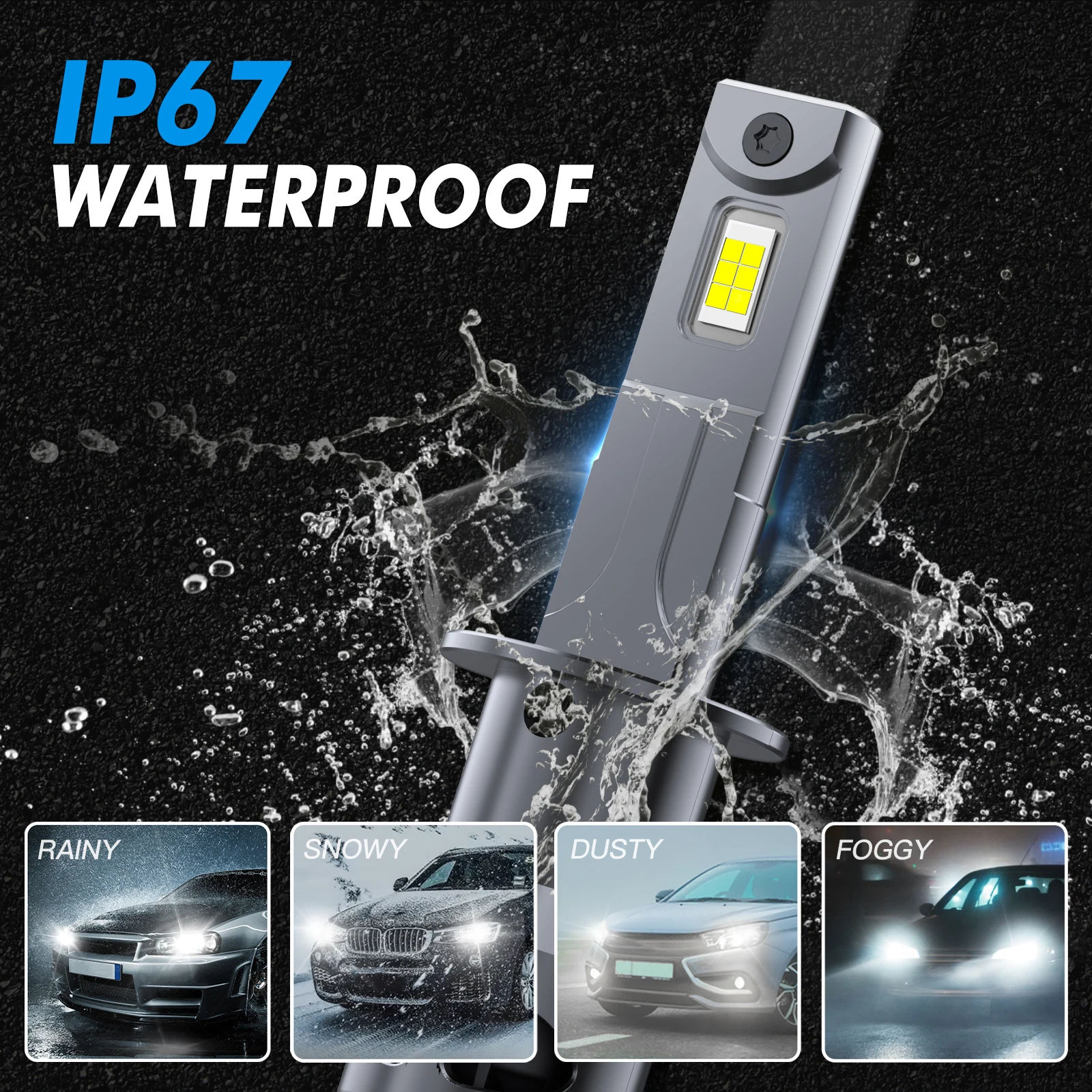 H1 Bevinsee H3 LED Headlights High Power CANBUS No Error 880 881 Fog Light Daytime Running Lamp Bulbs 12000LM 70W Headlamp 12V smile