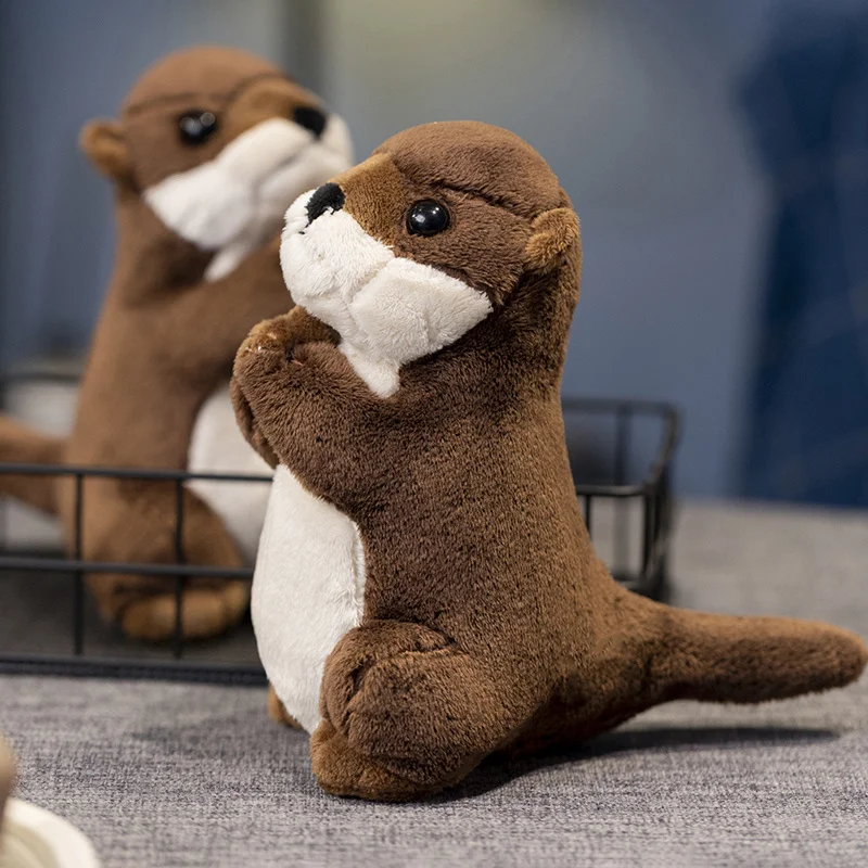 Pray for Blessings Otter Plush Toy Stuffed Lifelike Animals Hug Fish 2025 Food new Kawaii Otters Plushie Doll for Kids Birthday Gift Boy