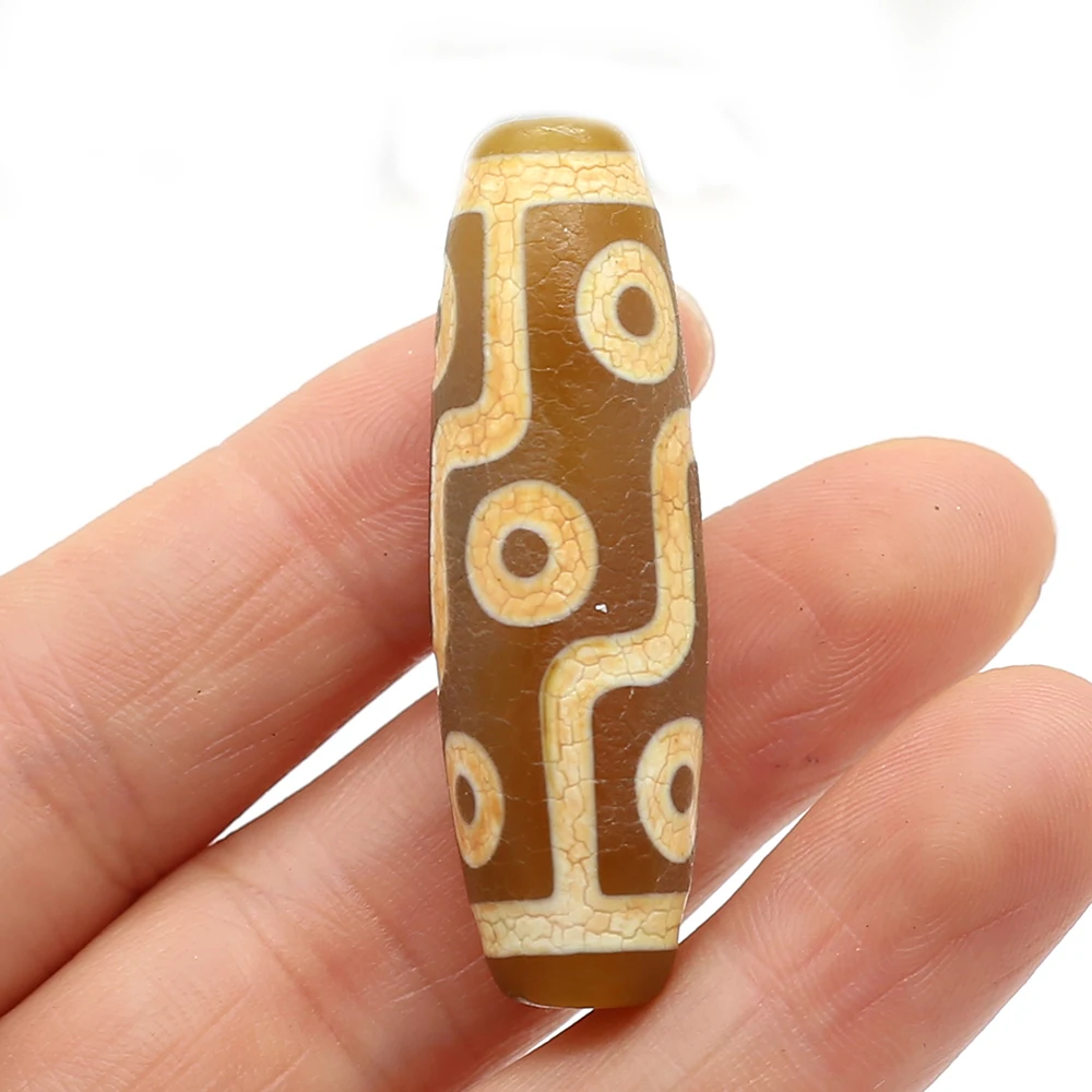 Tibet Dzi Natural Agates Bead Through Hole Vintage Natural Stone Bead for Making DIY Jewerly Necklace Earrings Gift 14x40mm