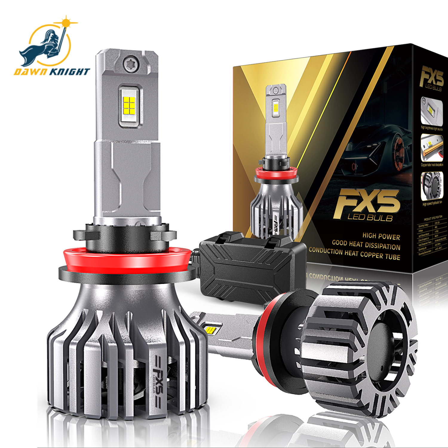 DAWNKNIGHT FX5 110W H7 H4 Headlight bulb 7035 Chip H1 H11 HB3 9005 HB4 9006 Turbo Lamp Led Light Kit for Car 12V