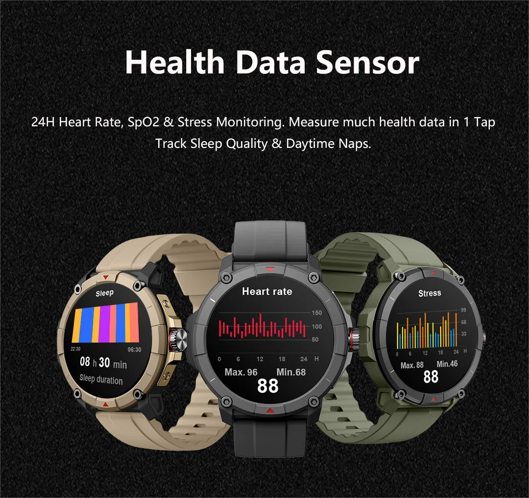 Udfine Watch GS 1.38" HD Display Bluetooth Calling Alexa 50M Waterproof GPS Smartwatch for man and Woman Double Straps