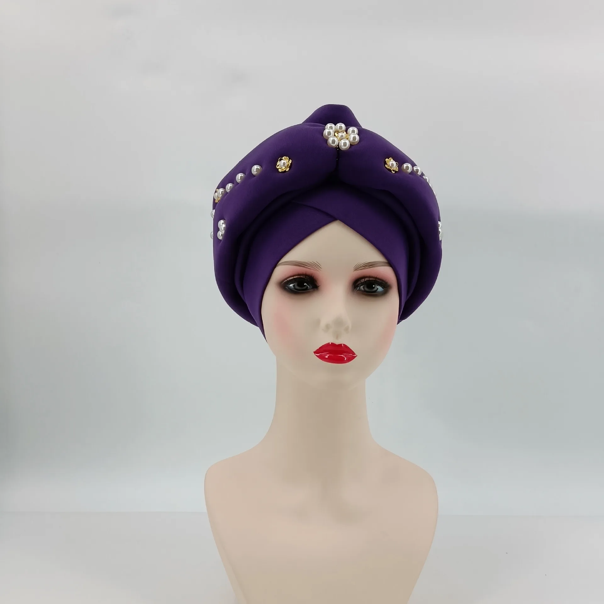 Beautiful Women Dias Bonnets African new Already Made Auto Gele Headties Nigerian 2025 Party Turban Muslim Hijab Cap Headwear