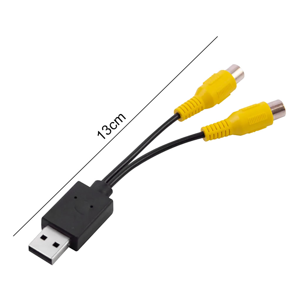 USB to Cvbs Video output Adapter to RCA interface Cable usb input 2 port vedio outbut to Car Radio Accessories Android TV Player