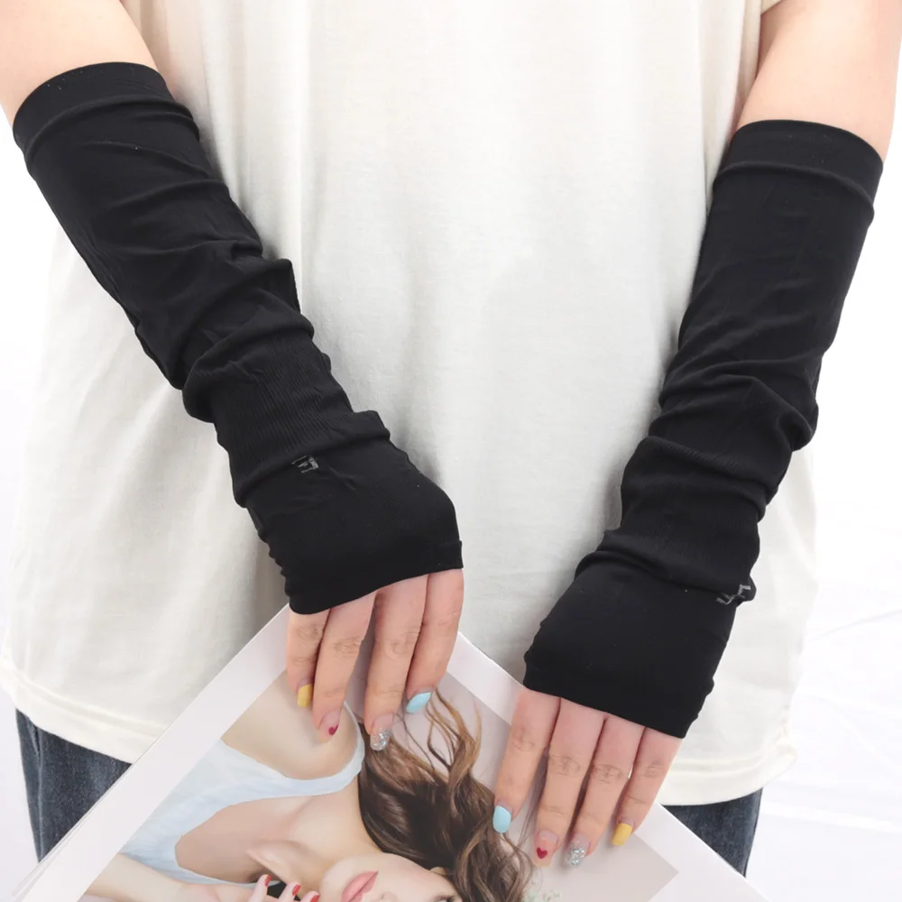 Pair Cool Arm Sleeves Sunscreen Cuff Mittens Anti Slip for Men Women Gloves Summer Outdoor Long Riding Uv Sun Protection 5
