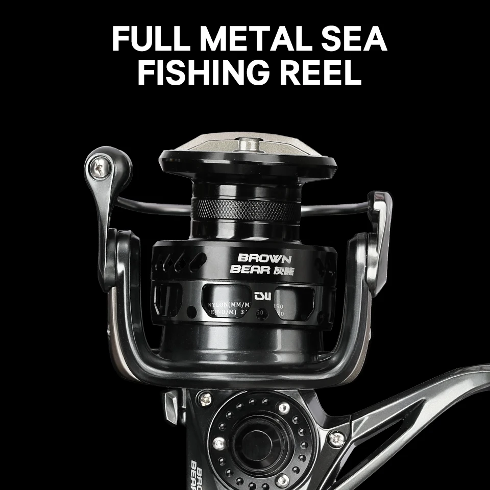TSURINOYA BROWN BEAR High Strength Spinning Fishing Reel 3000 4000 5000 6000 7000 SW Game Power Fishing Wheel for Saltwater Boat
