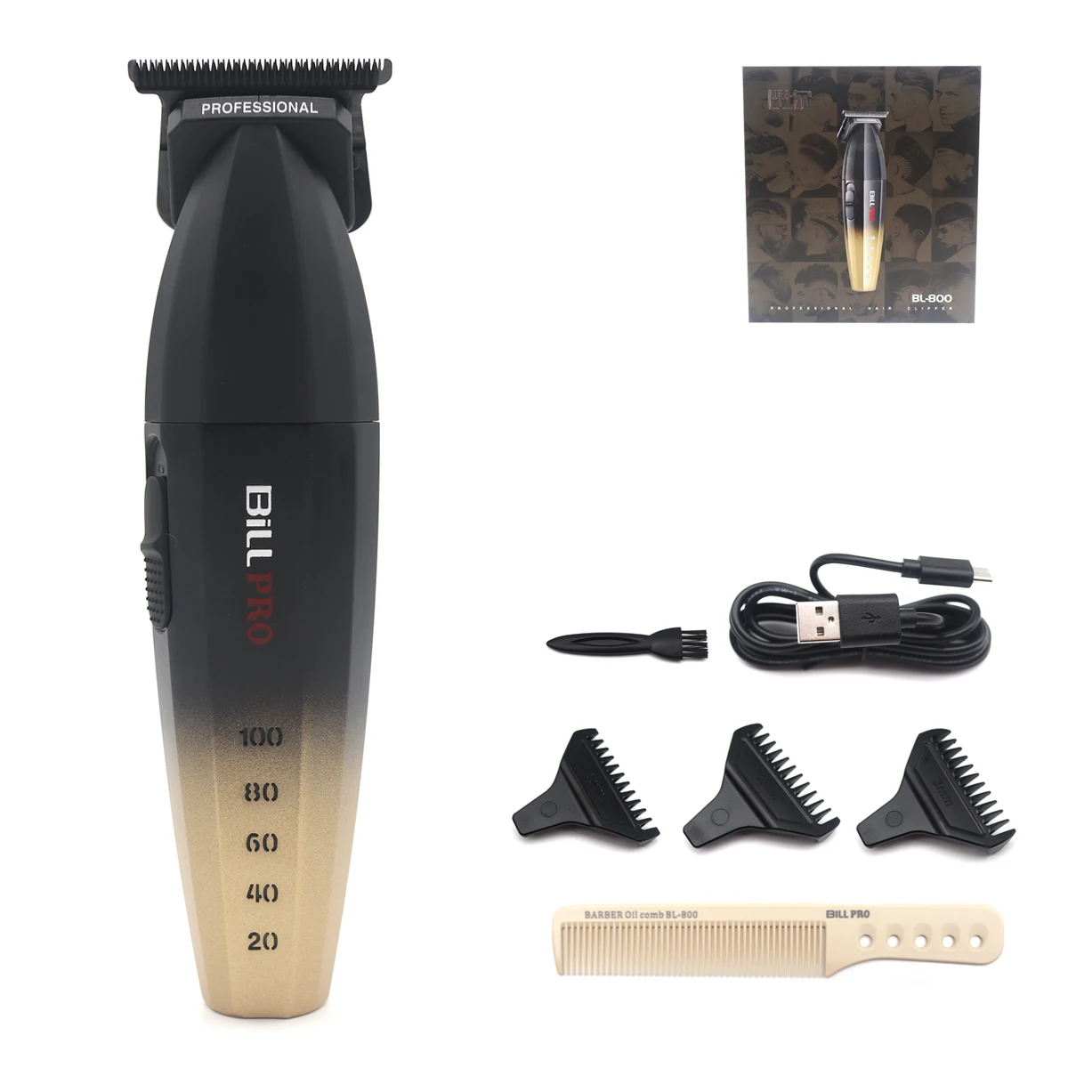 Cutting Professional Trimmer ddmysmile Hair Hine BILL 800 With DLC Coated Blades 2 Speed 0Mm T-Shaped Head 8000 RPM High Rotations Smile