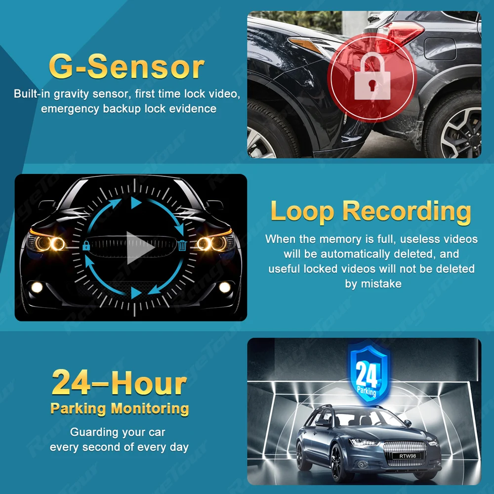 Range Tour 4 Channels With 128G & CPL Car DVR Build-in GPS WiFi 4*1080P Dash Camera Driving Recorder 24 Hours Parking Monitor